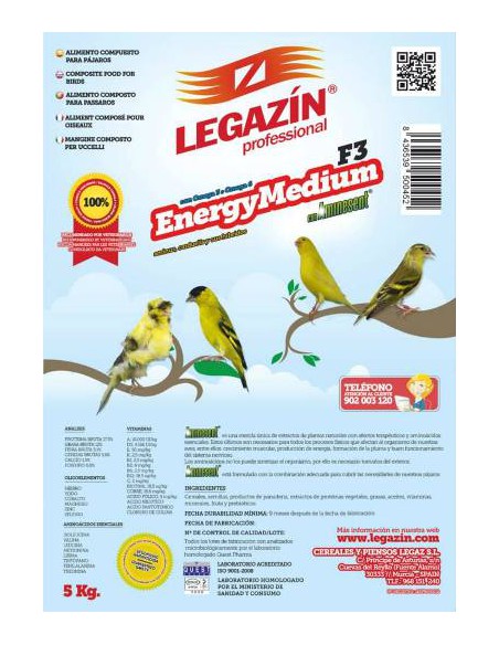 F3 LEGAZIN -ENERGY MEDIUM- 5 KG.
