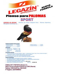PIENSO PALOMAS SPORT 25 KG.