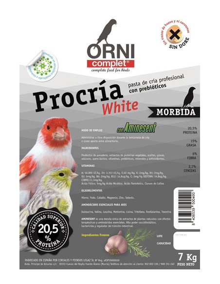 PASTA PROCRIA WHITE MORBIDA 7 KG.