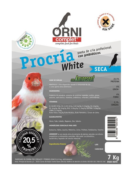 PASTA PROCRIA WHITE SECA 7 KG.