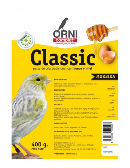 PASTA CRIA CLASSIC AMARILLA MORBIDA 7 KG.