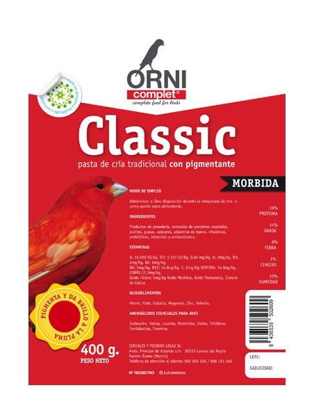 PASTA CRIA CLASSIC ROJA MORBIDA 7 KG.