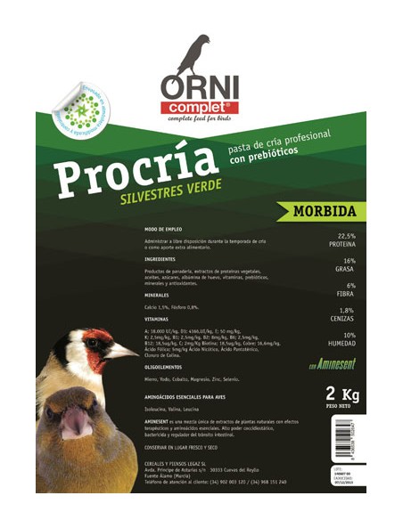 PASTA PROCRIA SILVESTRES MORBIDA VERDE 2 KG.