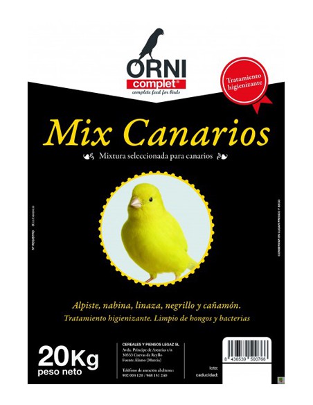 MIX CANARIOS ALTA CALIDAD (SIN AVENA) 4 KG. -ORNI-