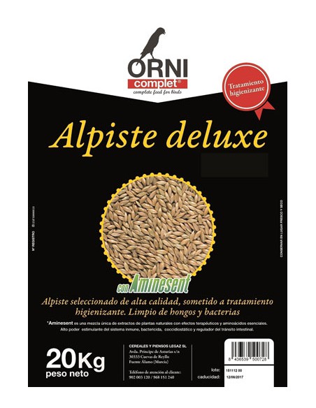 ALPISTE DELUXE 20 KG.