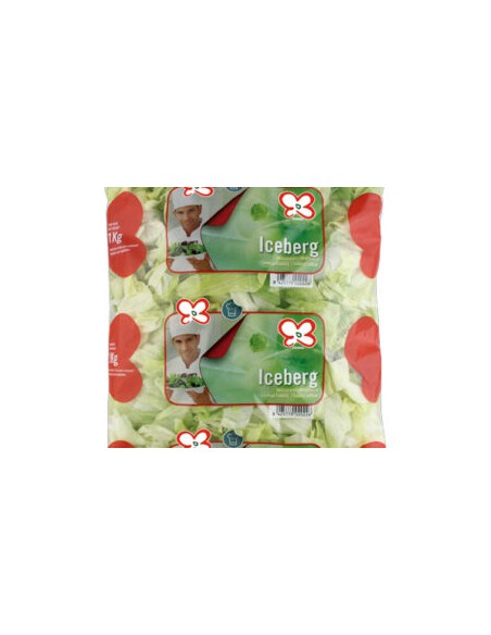 LECHUGA ICEBER TROCEADA 24 MM. 1 KG. x 5
